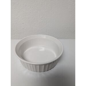 Corning French White Stoneware 24 oz 708 ml 6.5" round casserole baker dish